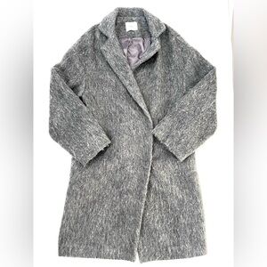 Women's WOO Gray 100% Wool Coat